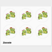 De eerste stapjes van de baby ronde sticker (Vel)