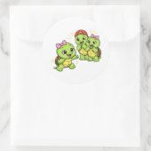 De eerste stapjes van de baby ronde sticker (Tas)