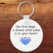De eerste stappen uniek kleinkind sleutelhanger (Voorkant)