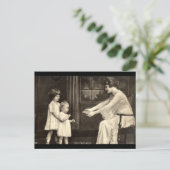 De eerste stappen van de baby 1918 briefkaart (Staand voorkant)