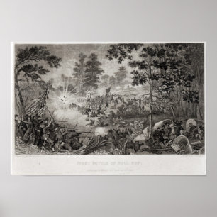 De eerste strijd tegen Bull Run Poster
