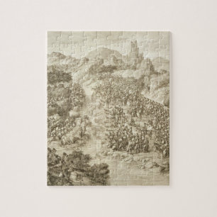 De eerste strijd tussen het Chinese leger en dat Legpuzzel