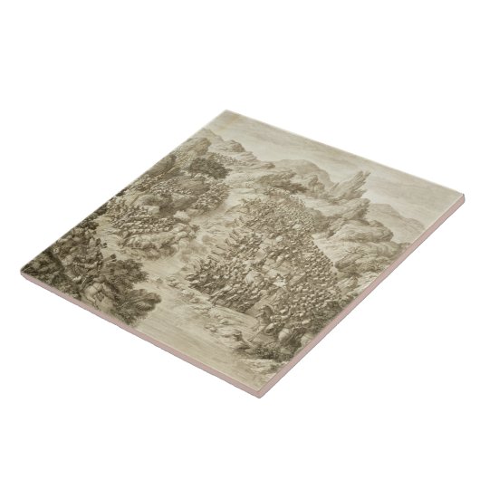 De eerste strijd tussen het Chinese leger en dat Tegeltje (Zijkant)