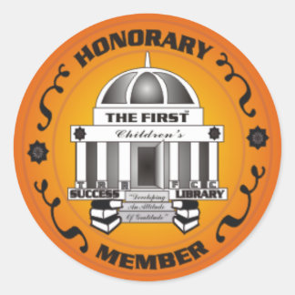 De eerste succesbibliotheek voor kinderen ronde sticker