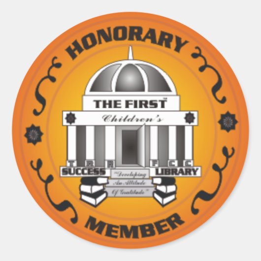 De eerste succesbibliotheek voor kinderen ronde sticker (Voorkant)