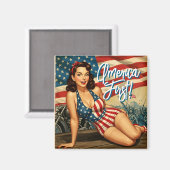 De eerste Susan Lee Square magneet (Voorkant / Achterkant)