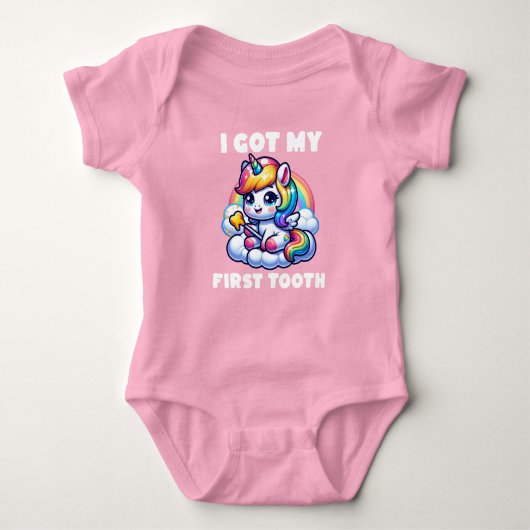 De eerste tand van de baby romper (Voorkant)