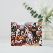 De eerste Thanksgiving, 1621. Briefkaarten (Staand voorkant)