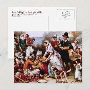 De eerste Thanksgiving, 1621. Briefkaarten