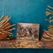 De eerste Thanksgiving 1621 | c.1932 Fotoplaat (Zijkant)