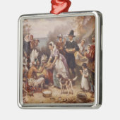 De eerste Thanksgiving 1621 | c.1932 Metalen Ornament (Links)