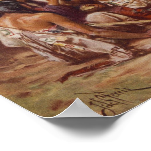 De eerste Thanksgiving 1621 | c.1932 Poster (Hoek)