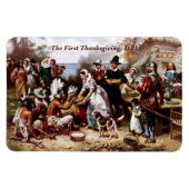 De eerste Thanksgiving, 1621. Fine Art Magneet (Horizontaal)