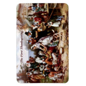 De eerste Thanksgiving, 1621. Fine Art Magneet (Verticaal)