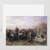 De eerste Thanksgiving bij Plymouth door Brownscom Feestdagenkaart (Voorkant / Achterkant)