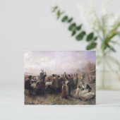 De eerste Thanksgiving bij Plymouth door Brownscom Feestdagenkaart (Staand voorkant)