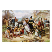 De eerste Thanksgiving, de geschiedenis van het sc Foto Afdruk (Voorkant)