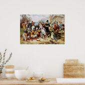 De eerste Thanksgiving, de geschiedenis van het sc Poster (Keuken)