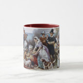 De eerste Thanksgiving door Jean Ferris c. 1912 Mok (Midden)