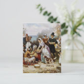 De eerste Thanksgiving Feestdagenkaart (Staand voorkant)