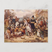 De eerste Thanksgiving Feestdagenkaart (Voorkant)