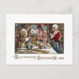 De eerste Thanksgiving Feestdagenkaart
