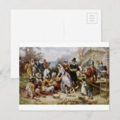 De eerste Thanksgiving Feestdagenkaart (Voorkant / Achterkant)