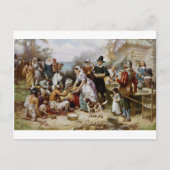 De eerste Thanksgiving Feestdagenkaart (Voorkant)