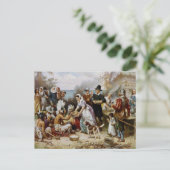 De eerste Thanksgiving Feestdagenkaart (Staand voorkant)