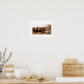 De eerste Thanksgiving in het Poster van Plymouth (Keuken)