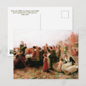 De eerste Thanksgiving in Plymouth Briefkaart (Voorkant / Achterkant)