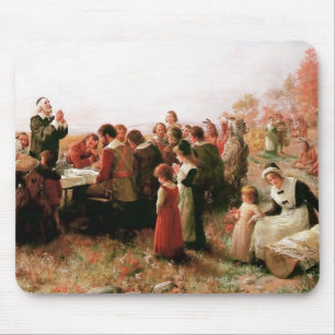 De eerste Thanksgiving in Plymouth Mousepad Muismat