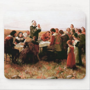 De eerste Thanksgiving in Plymouth Mousepad Muismat