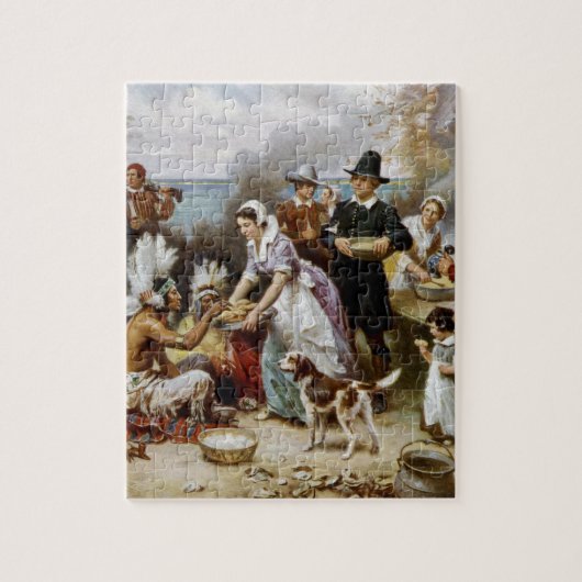De eerste Thanksgiving Legpuzzel (Verticaal)
