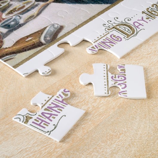 De eerste Thanksgiving Legpuzzel (Zijkant)