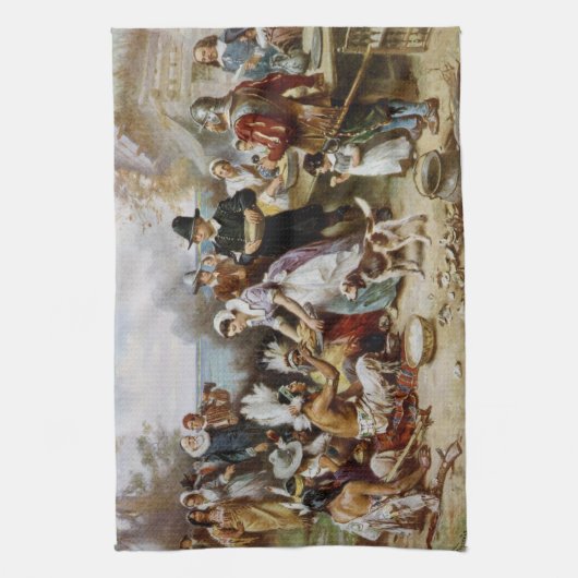 De eerste Thanksgiving Theedoek (Verticaal)