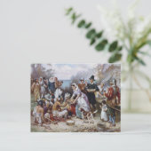 De eerste Thanksgiving van Jean Ferris c. 1912 Feestdagenkaart (Staand voorkant)
