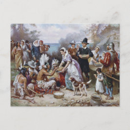 De eerste Thanksgiving van Jean Ferris c. 1912 Feestdagenkaart