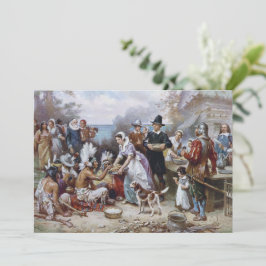 De eerste Thanksgiving van Jean Ferris c. 1912 Kaart