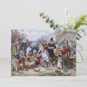 De eerste Thanksgiving van Jean Ferris c. 1912 Kaart