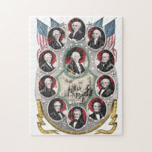 De eerste tien Presidenten van het Amerikaanse ond Legpuzzel