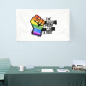 De eerste trots was een oproer spandoek (Beurs)