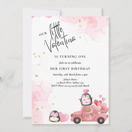 De eerste uitnodiging van Valentina (Voorkant)