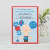 De eerste uitnodiging voor de geboorte van Bright (Staand voorkant)