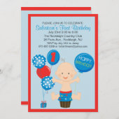 De eerste uitnodiging voor de geboorte van Bright (Voorkant / Achterkant)