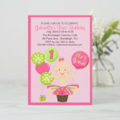 De eerste uitnodiging voor de geboorte van Bright  (Staand voorkant)