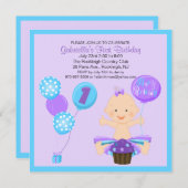 De eerste uitnodiging voor de geboorte van Bright  (Voorkant / Achterkant)