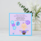 De eerste uitnodiging voor de geboorte van Bright  (Staand voorkant)