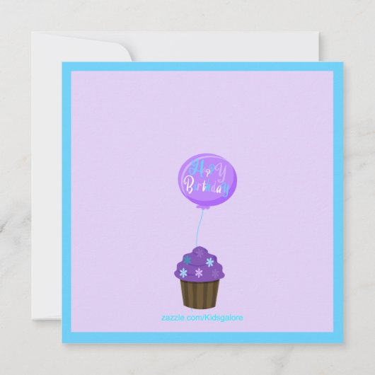 De eerste uitnodiging voor de geboorte van Bright (Achterkant)