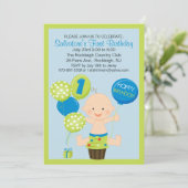 De eerste uitnodiging voor de geboorte van Bright  (Staand voorkant)